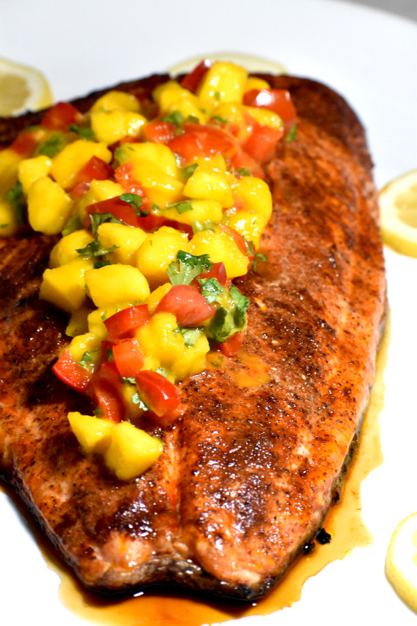 The BEST Mango Recipes - Mango salmon.