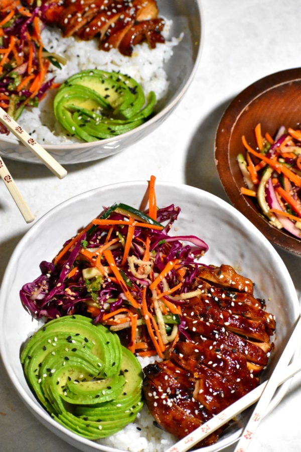 The 5 BEST Asian Recipes - teriyaki bowl.