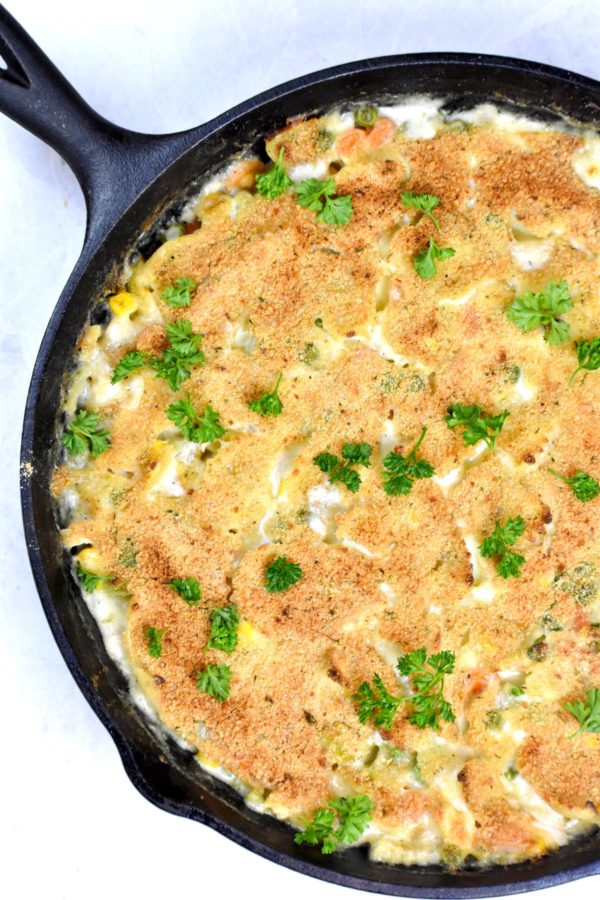 Crustless Chicken Pot Pie Casserole.