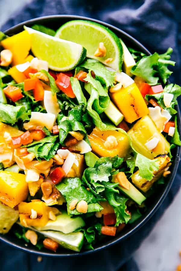 The BEST Mango Recipes - Mango and pineapple salad.