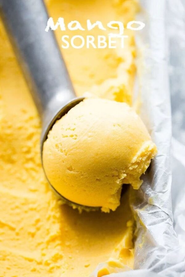 The BEST Mango Recipes - Mango sorbet.