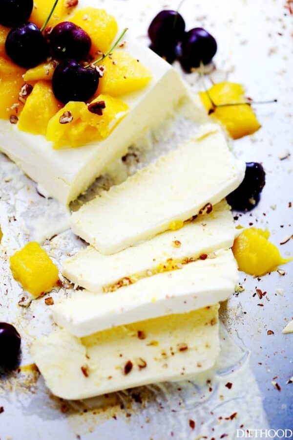 The BEST Mango Recipes - Mango semifreddo.