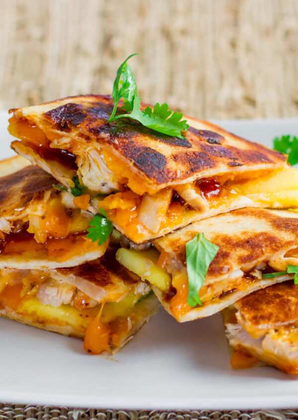 The BEST Mango Recipes - Chicken quesadillas.