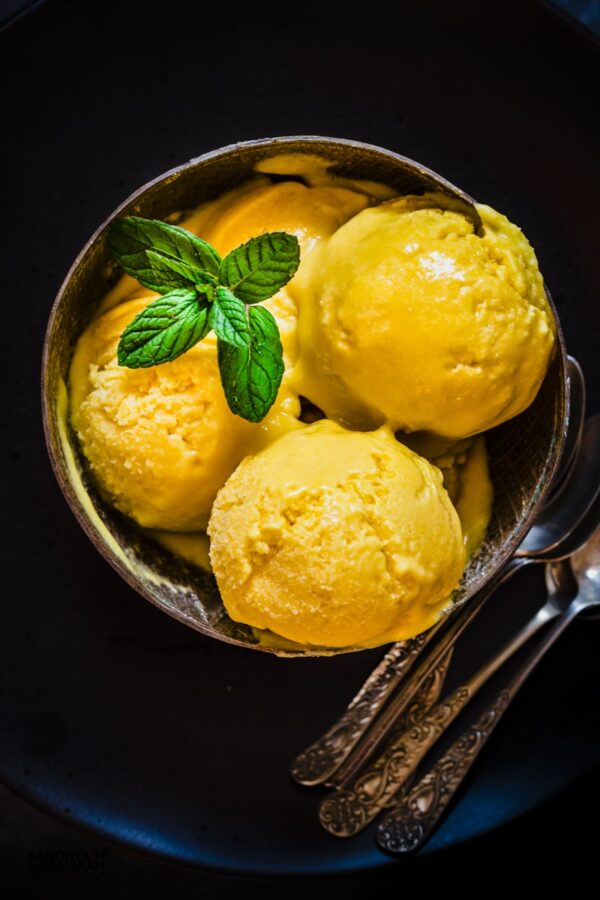 The BEST Mango Recipes - Mango ice cream.