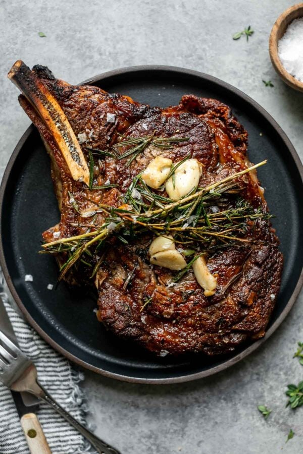 Skillet steak.