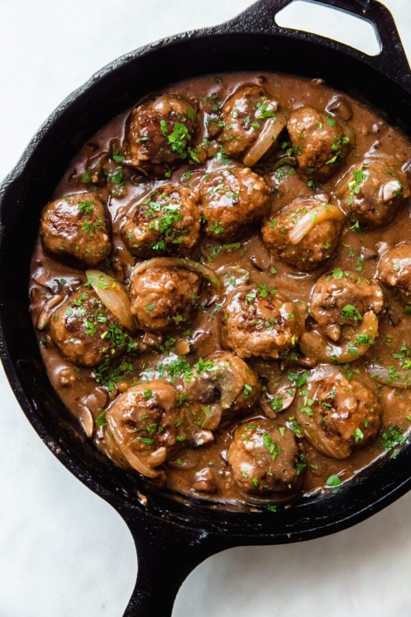 Salisbury steak meatballs.