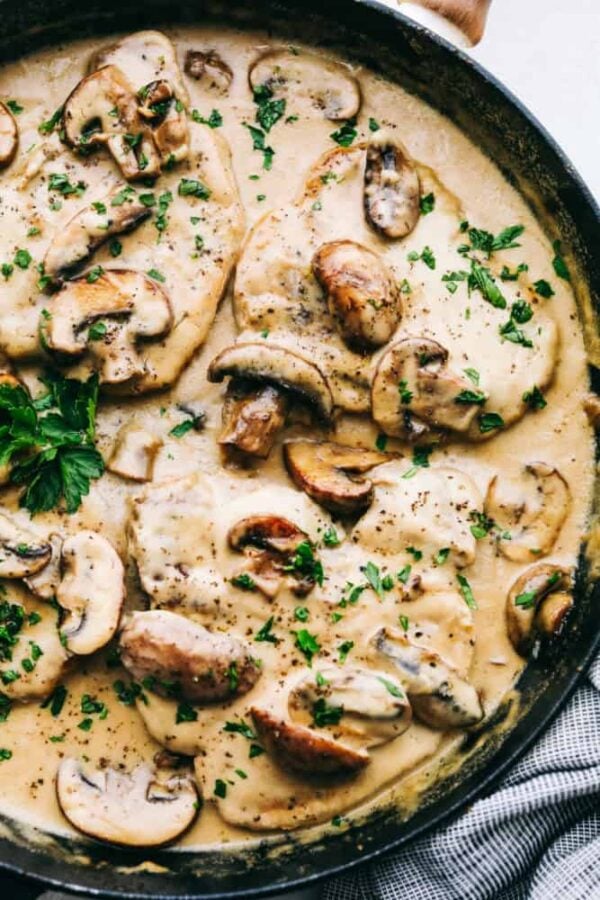 Smothered pork chops.